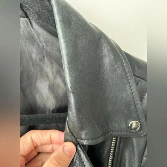 Zara leather moto jacket - Picture 8 of 16